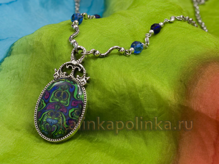 Кулон из полимерной глины своими руками