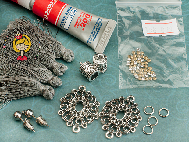 фурнитура для украшений, материалы для изготовления украшений, как сделать сережки