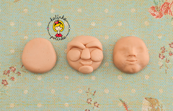 лепка головы куклы