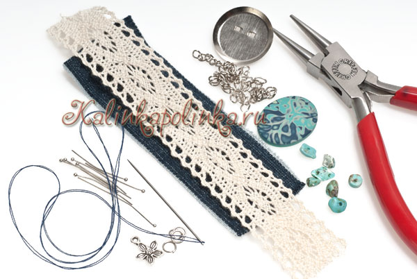 кружевная брошка мастер-класс