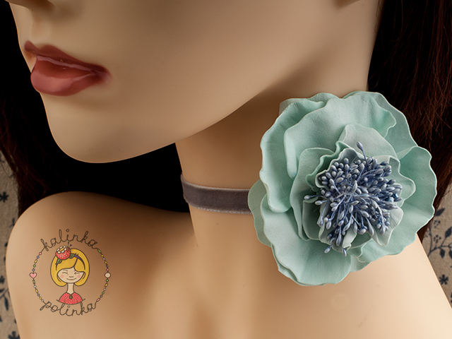 Чокер с цветком своими руками.