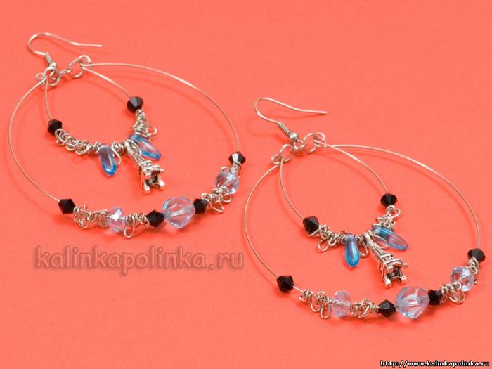 серьги из проволоки 