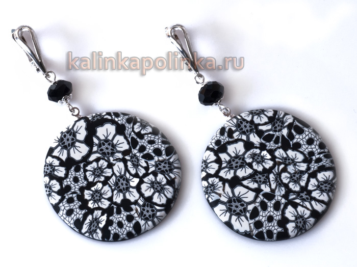 серьги из полимерной глины