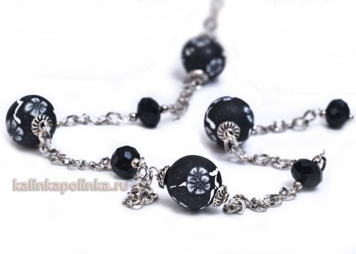 бусы из полимерной глины