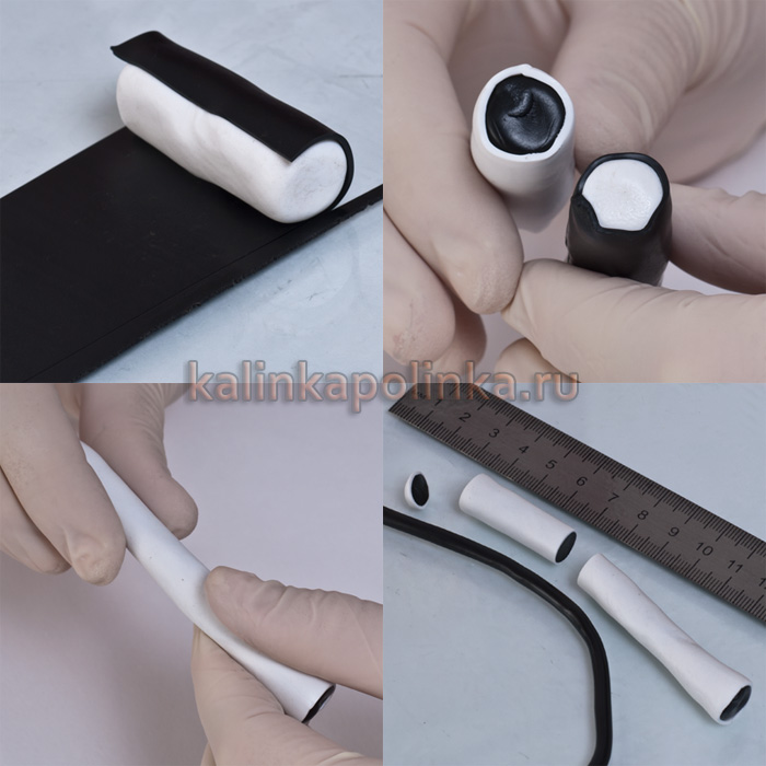 разрезать колбаску из полимерной глины