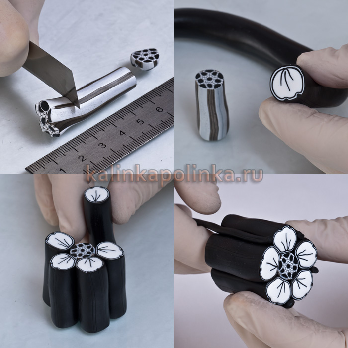 как сделать цветочек из полимерной глины