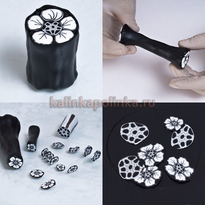 как использовать срезы из полимерной глины