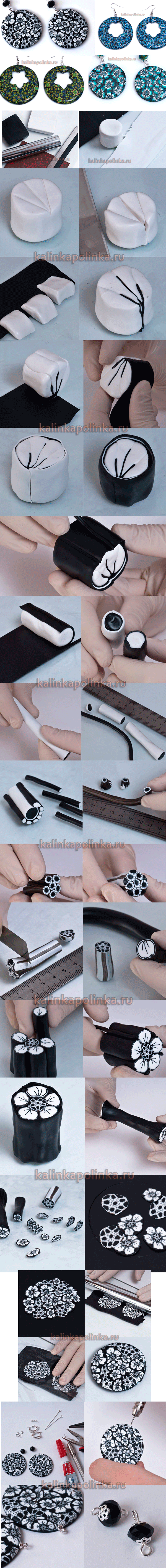 мастер-класс полимерная глина. цветочек в технике миллефиори