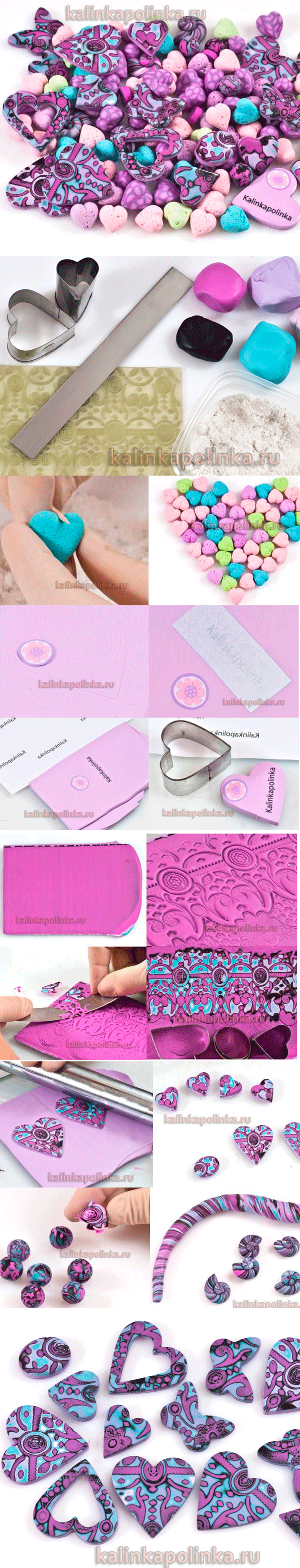 сердце из полимерной глины, мастер-класс по лепке