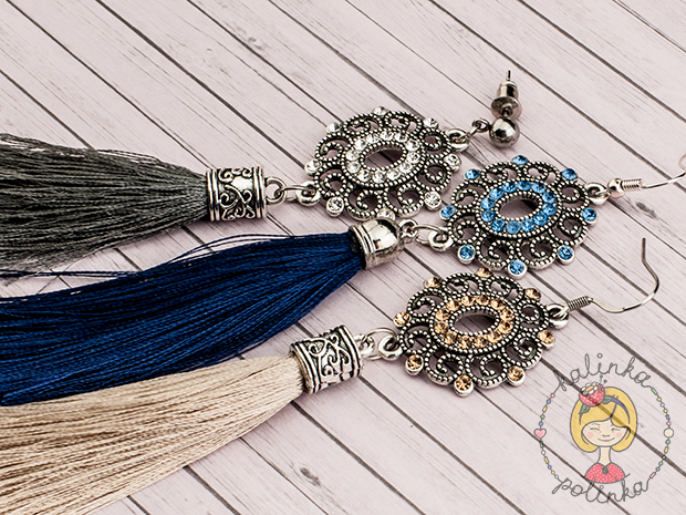 серьги-кисти своими руками