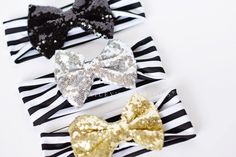 Повязки для волос с пайетками.