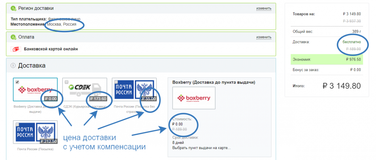 бесплатная доставка в Москву